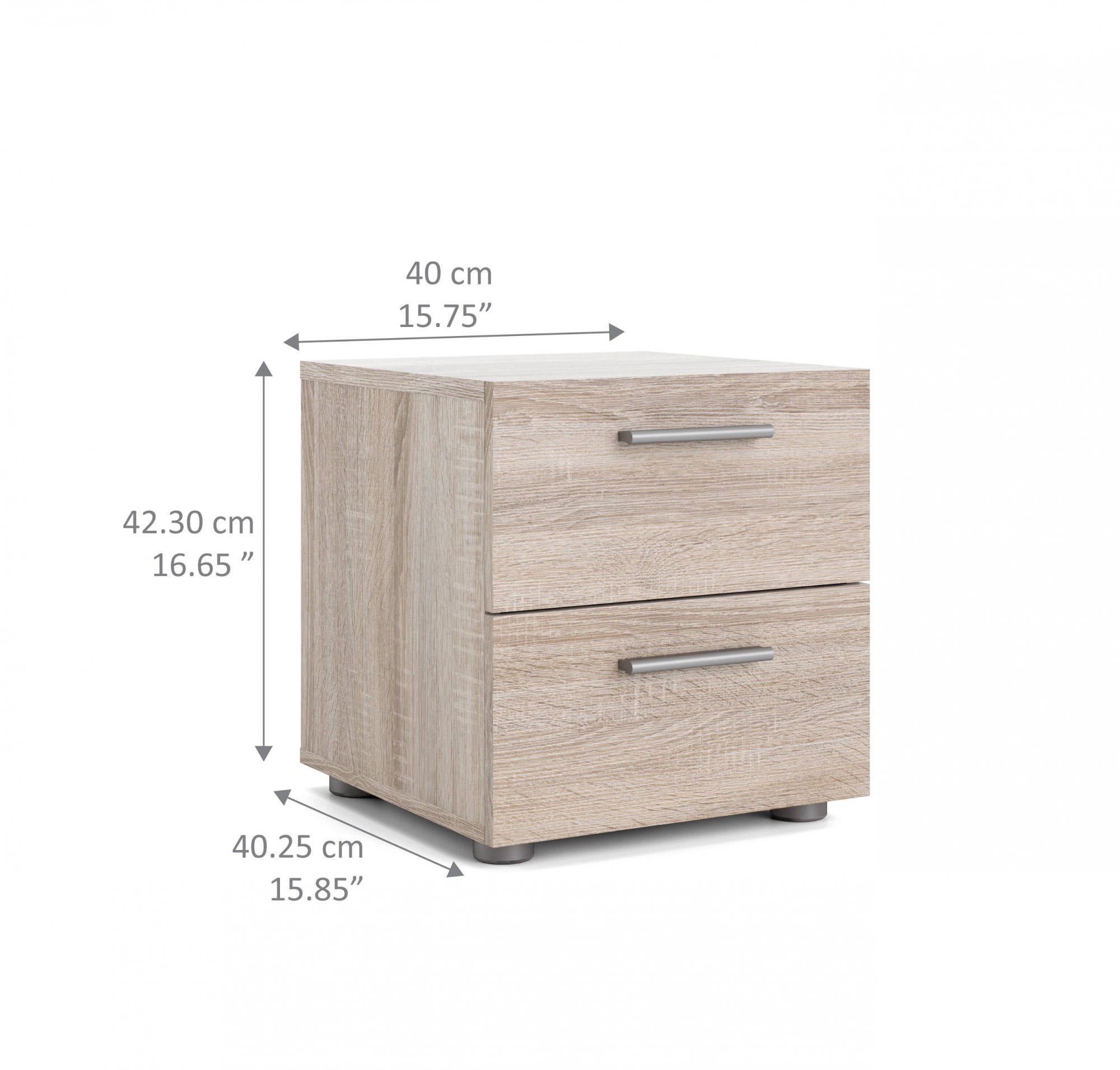 Table de Chevet en Bois de Noyer et Laque Bleue