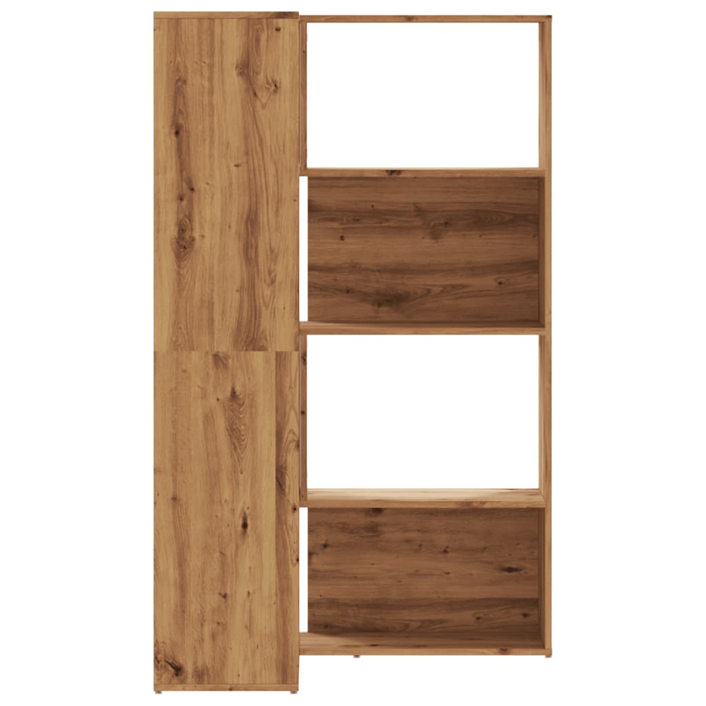 Bibliothèque pour Séjour en Bois Marron H. 85 x l. 85 x P. 85 cm - 5