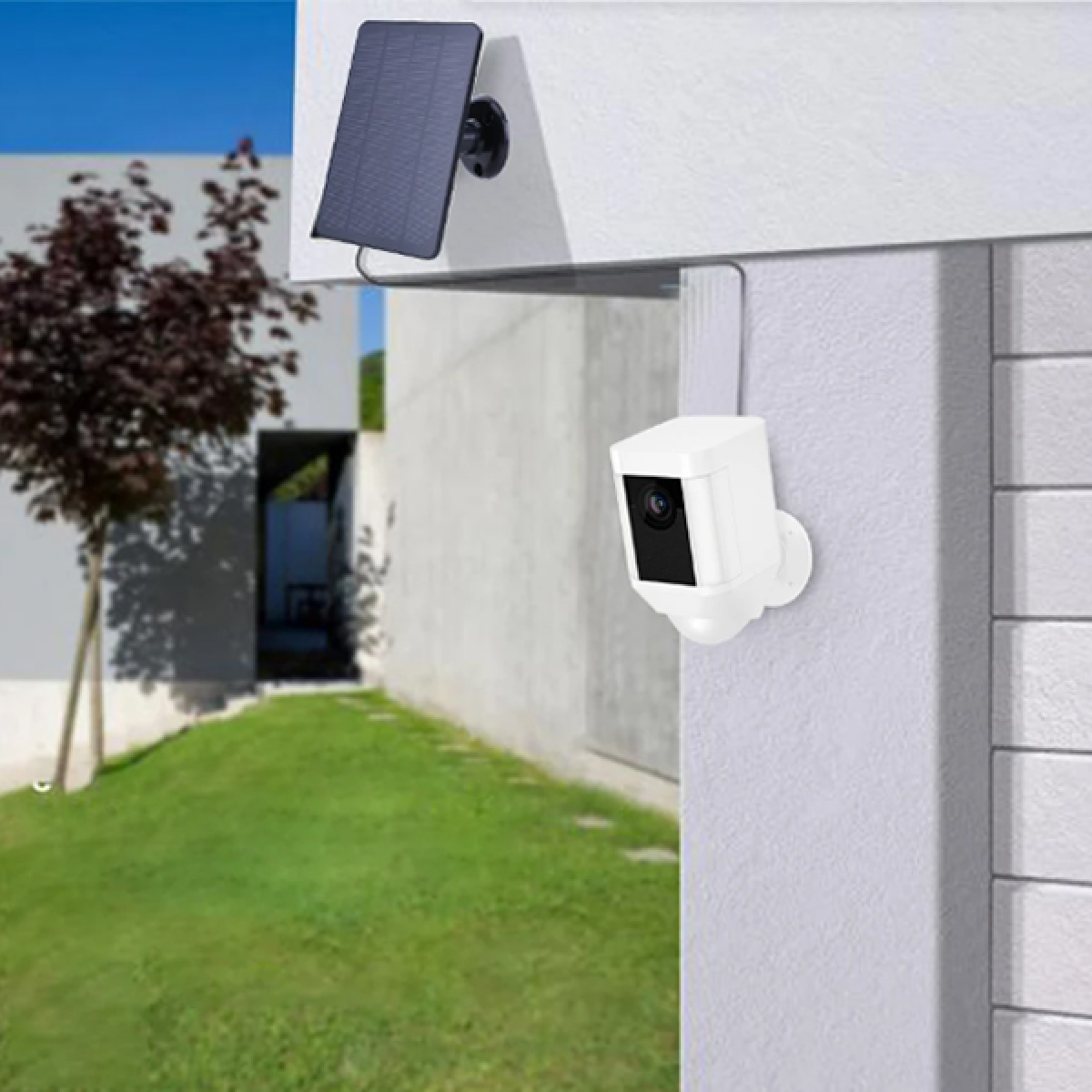2 estações de carregamento para campismo exterior com cabo de carregamento de 3 m, Micro USB + Tipo-C, carregador solar de parede e placa extensora - 4