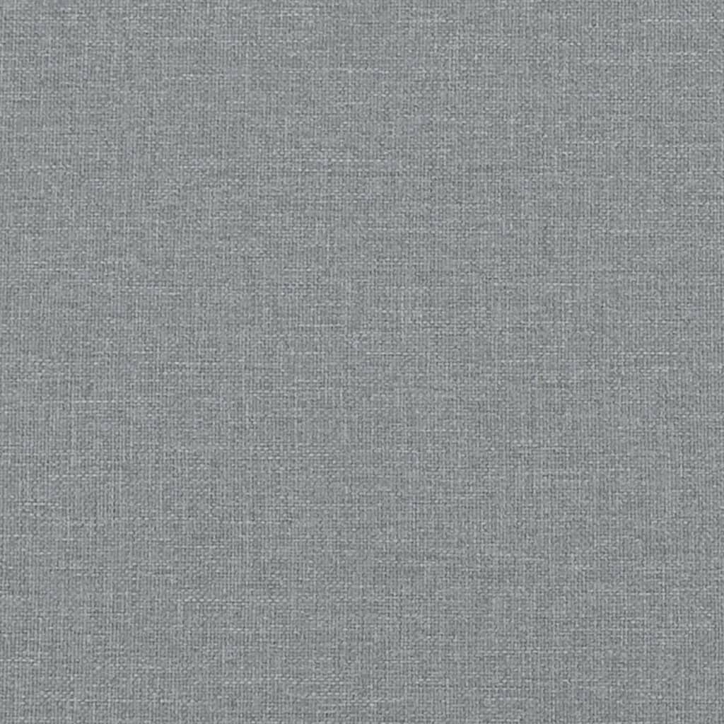 Cadre de lit sans matelas gris clair 200x200 cm tissu - 8