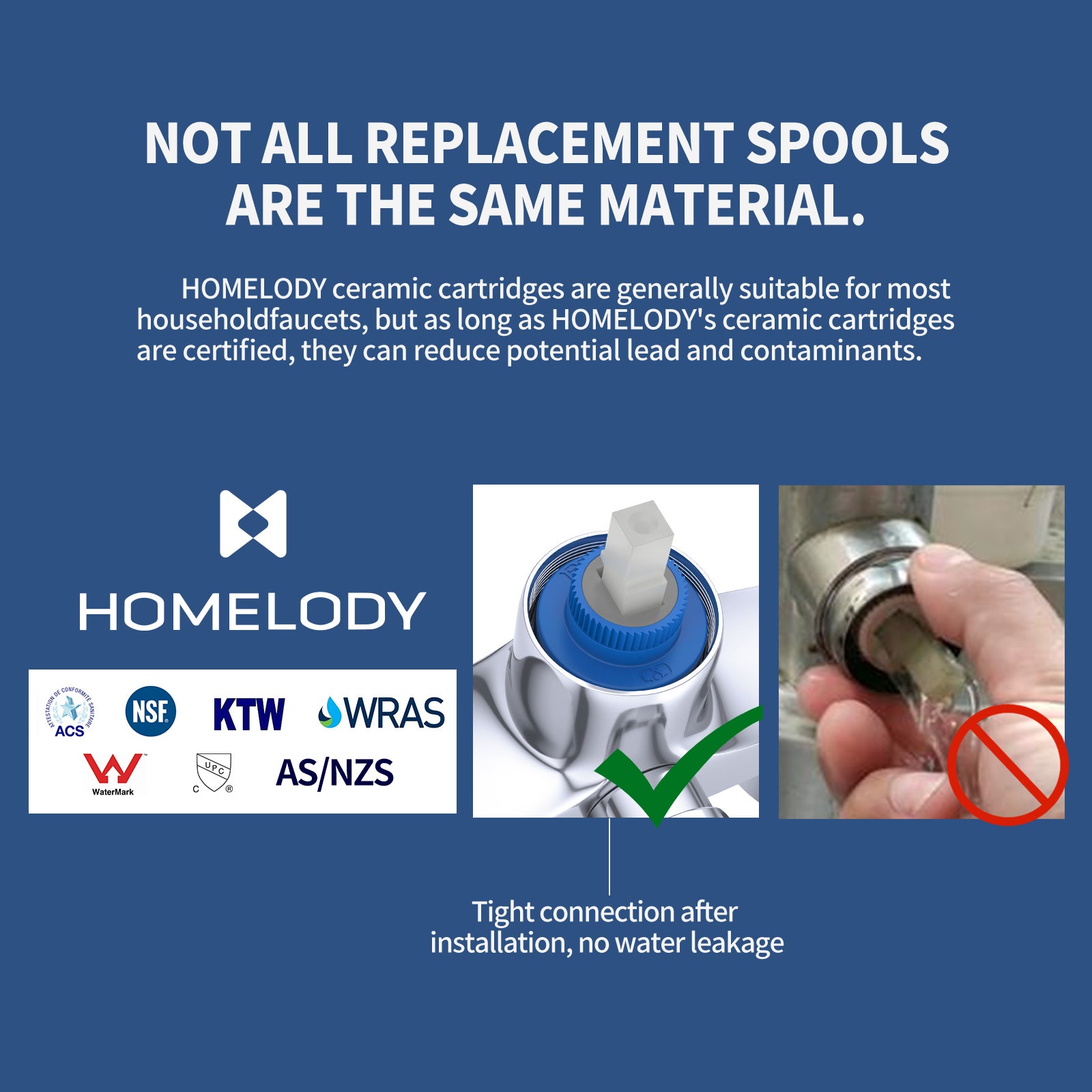 Cartouche de Robinet en Céramique Cartouche Céramique Sedal pour Mitigeur Valve Remplacement 35MM - 4