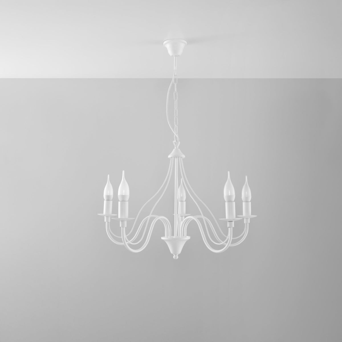 Żyrandol VIVOW 5 biały LED 3000K - 60x60x80cm Sollux - 2