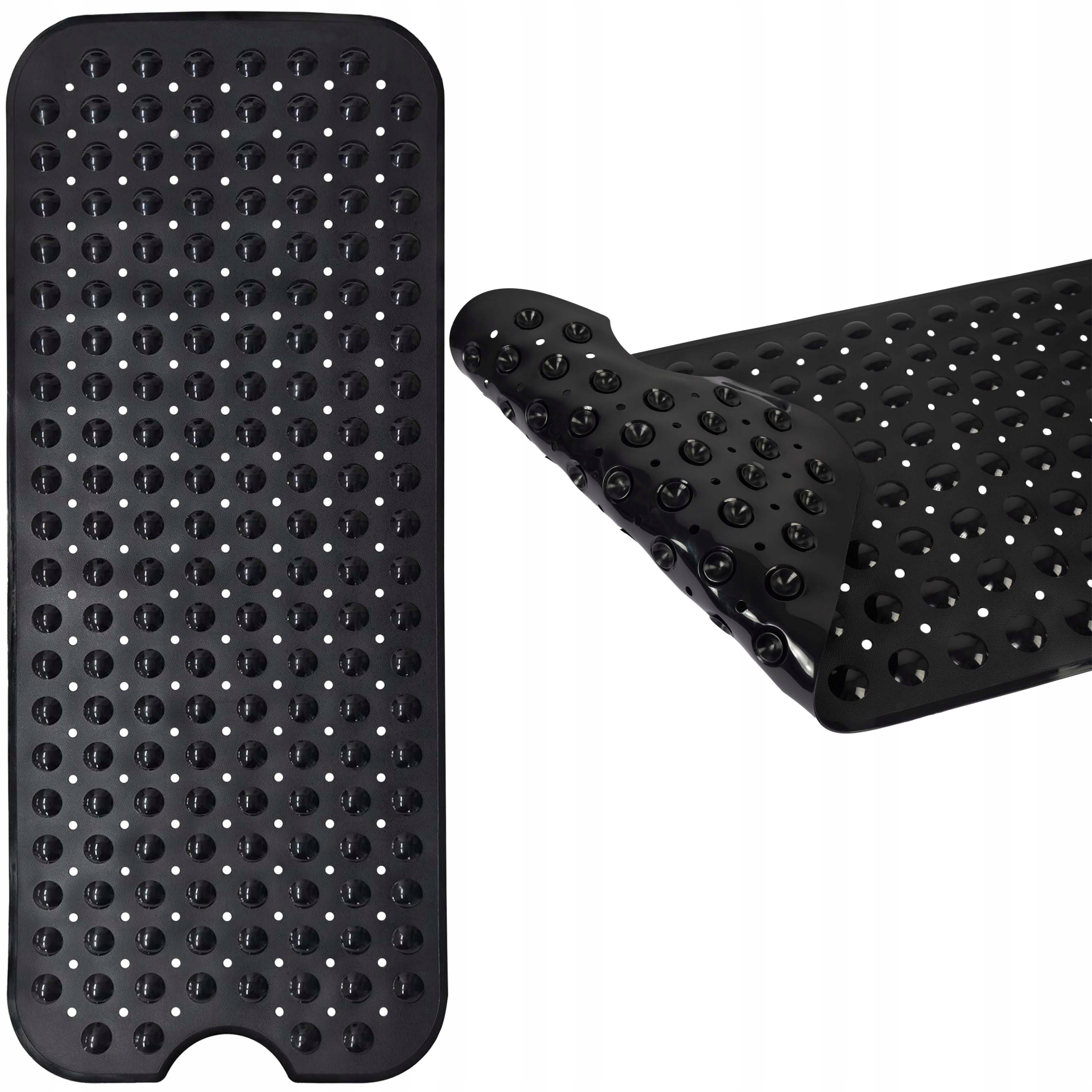 Mata łazienkowa antypoślizgowa Sepio 99x40 czarna do wanny długa