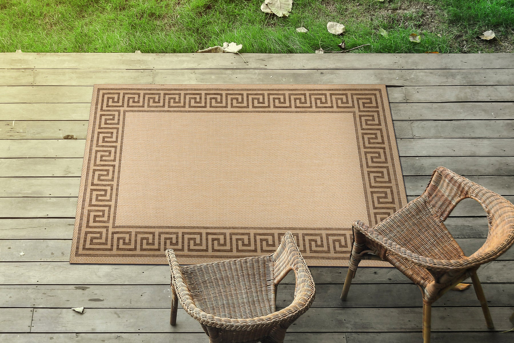 TAPPETO DI SPAGO SIZAL FLOORLUX 20014 mais / caffè 80x150 cm - 2