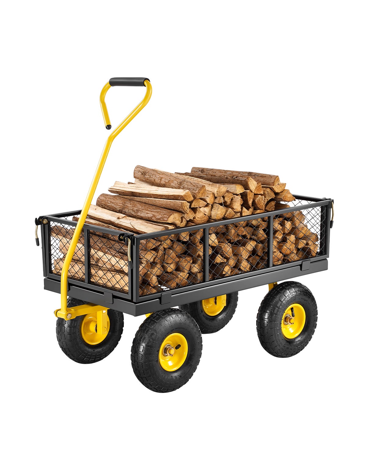 Wózek transportowy ręczny Wózek ogrodowy Wózek narzędziowy 226,80 kg Żółty/Czarny VEVOR