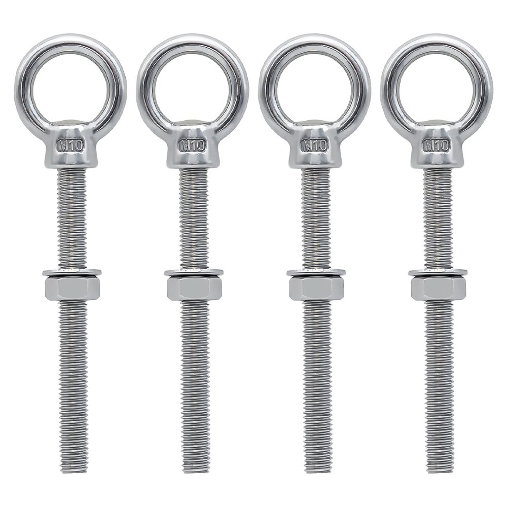 sourcing map Levage Anneau Boulon M10 x 50mm Mâle Fil 304 Inox Acier pour Suspendu Paquet de 2