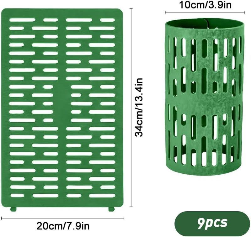 Creperture 10 Pezzi di Protezione per Tronco delle Piante, Regolabile Protezione per Corteccia D'albero Previene Danni da Tagliatori per Proteggere Le Piante Tree e Piantine
