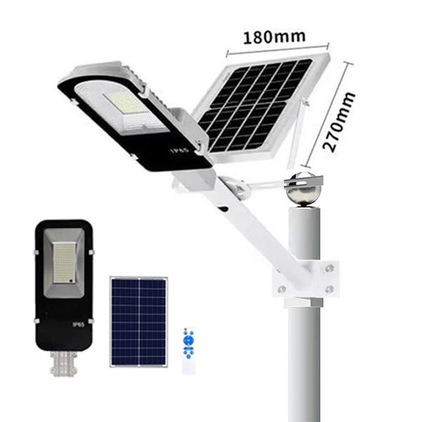 Luz solar exterior com painel solar ajustável/comando, refletor de 120 LEDs 15000mAh/200W com sensor de movimento para entrada, jardim - 2