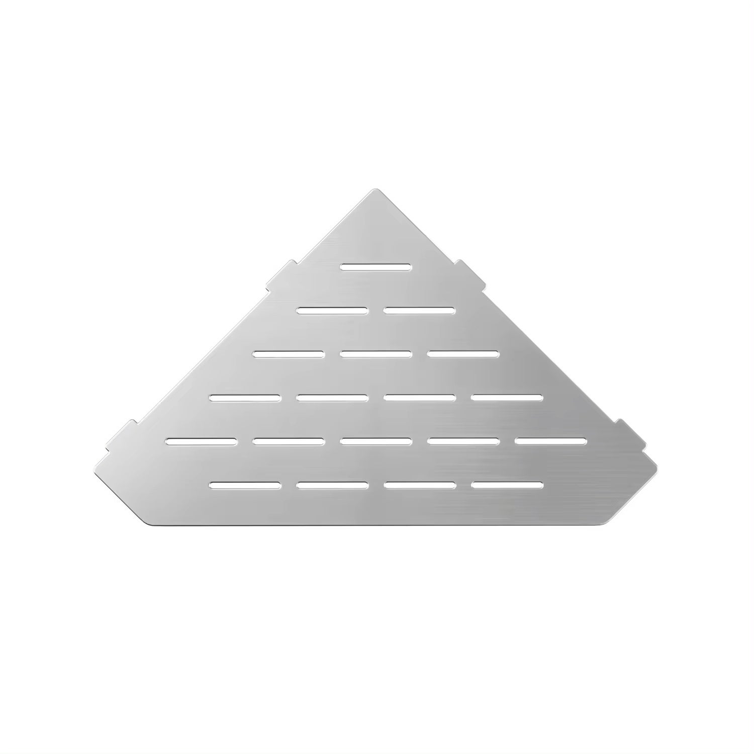 Tablette d'angle murale de douche en inox - Série Line - Format L/254mm - Finition Acier brossé - 3