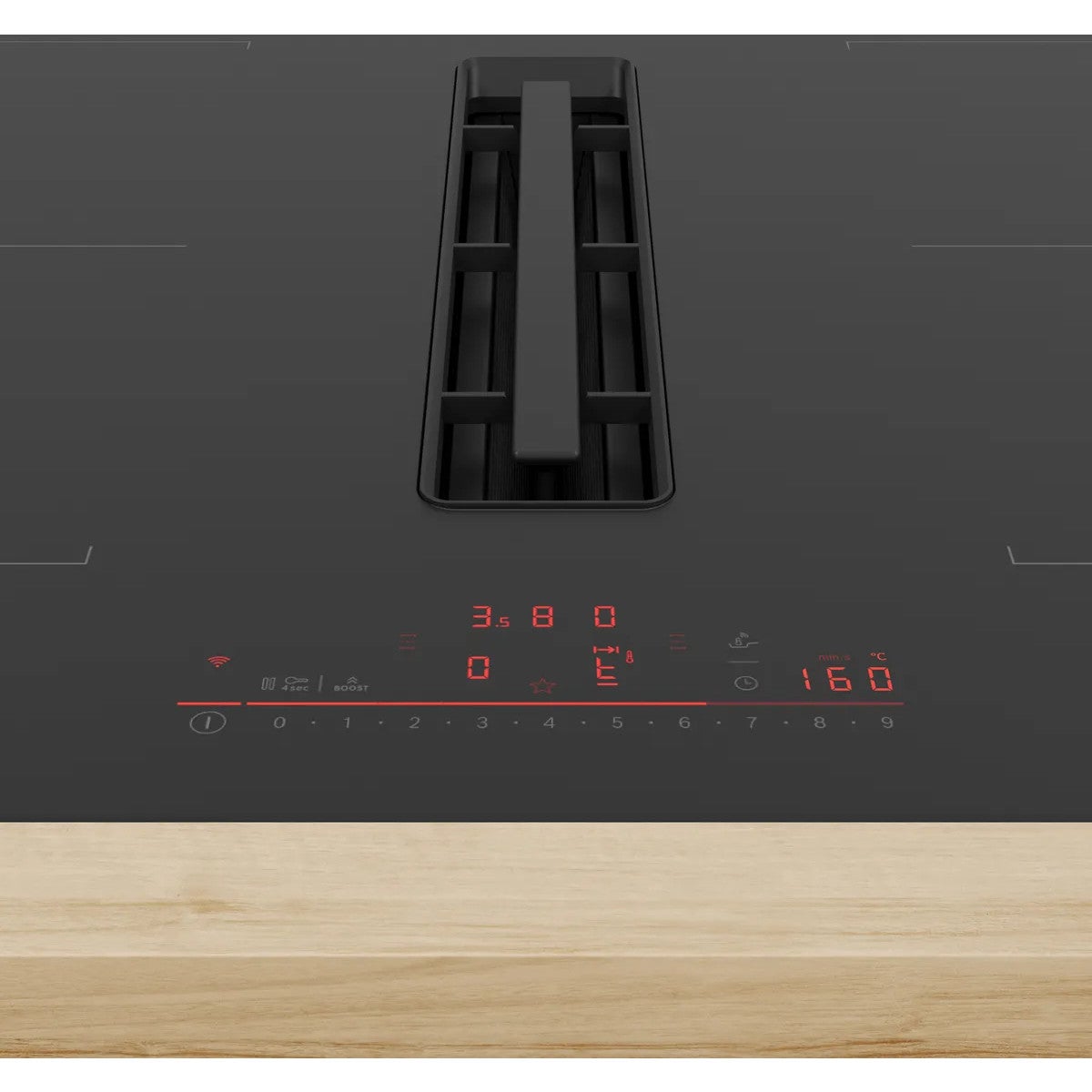 Table induction Aspirante - BOSCH SER6 - PVQ811H26E Noir - 4-foyers - Home Connect - L802xP522 mm - 2