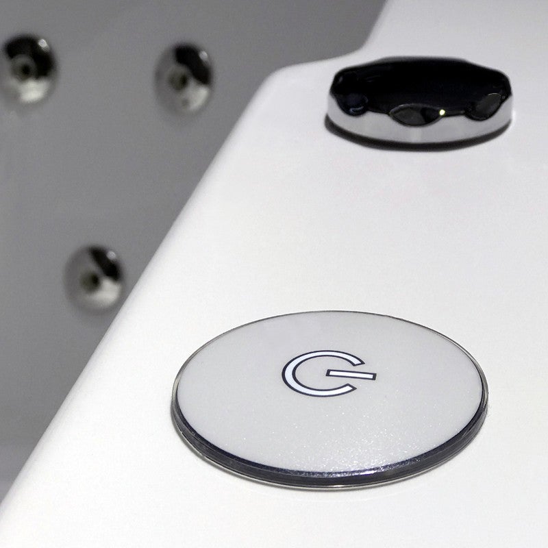 Baignoire balnéo d'angle 150x150 cm MAKEMO IMASSAGE - 4