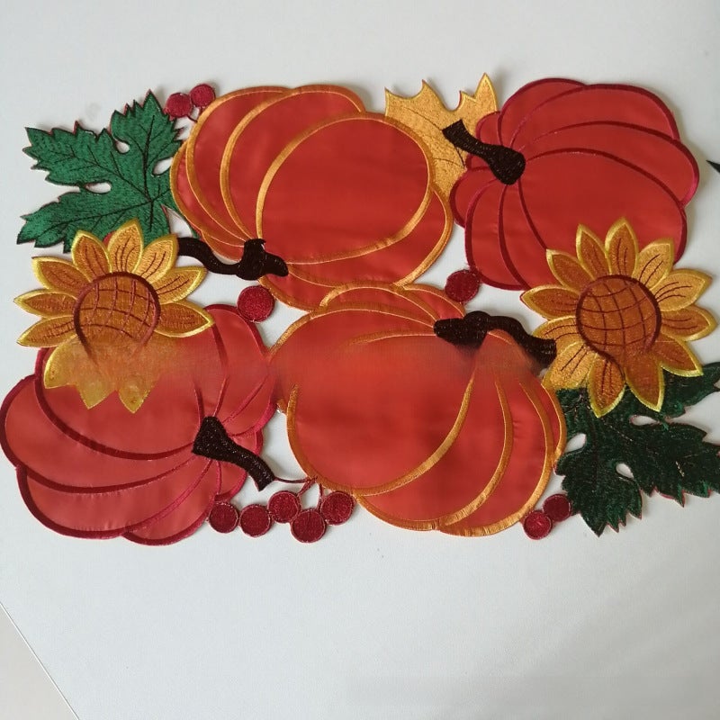 Sets De Table Porthault Vintage - Napperons Brodés Fil D'or Sur Voile De Coton (Neufs)