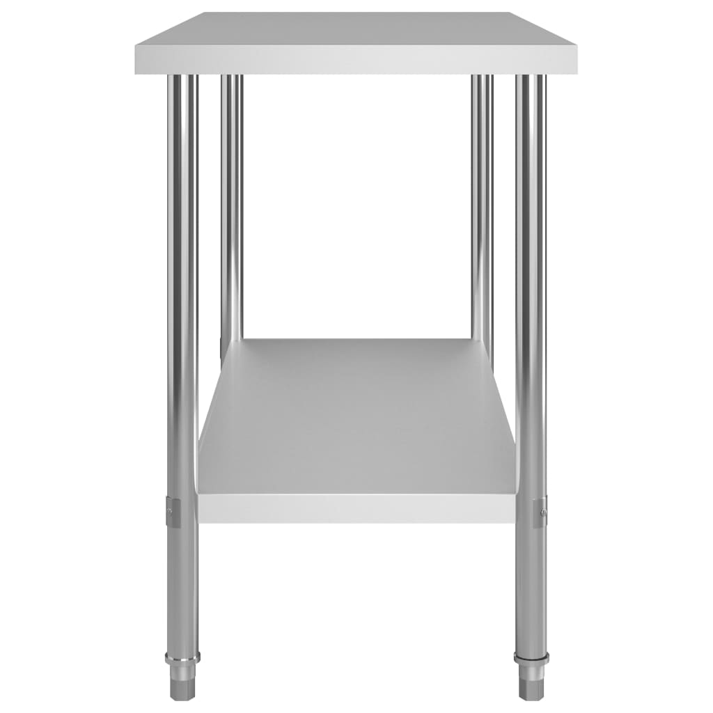 Mesa trabalho cozinha c/ prateleira 120x60x150cm aço inoxidável CFW367124 - 7