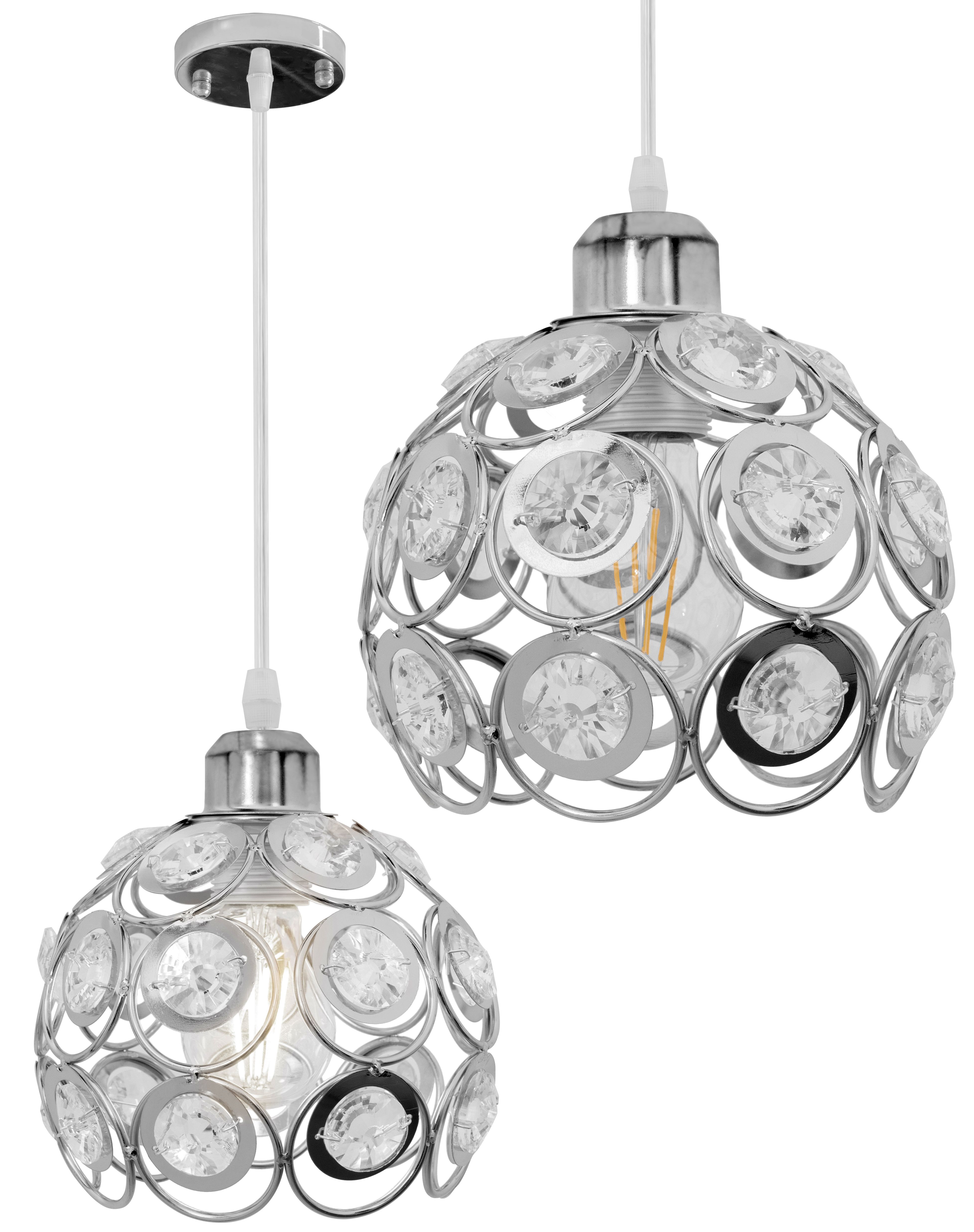 Lampa Sufitowa Wisząca Kryształowa Toolight App207-1C Chrom