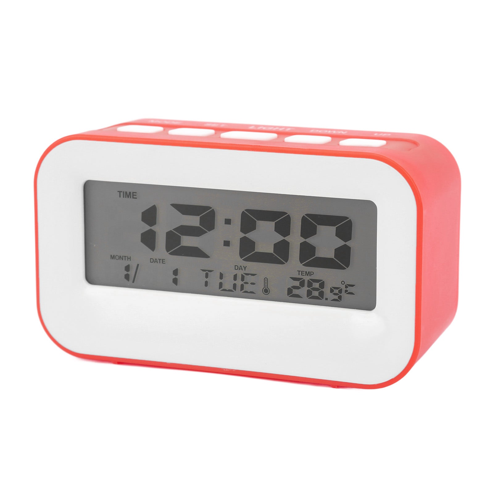 Réveil matin portable, boîtier transparent, mouvement à quartz. Colour