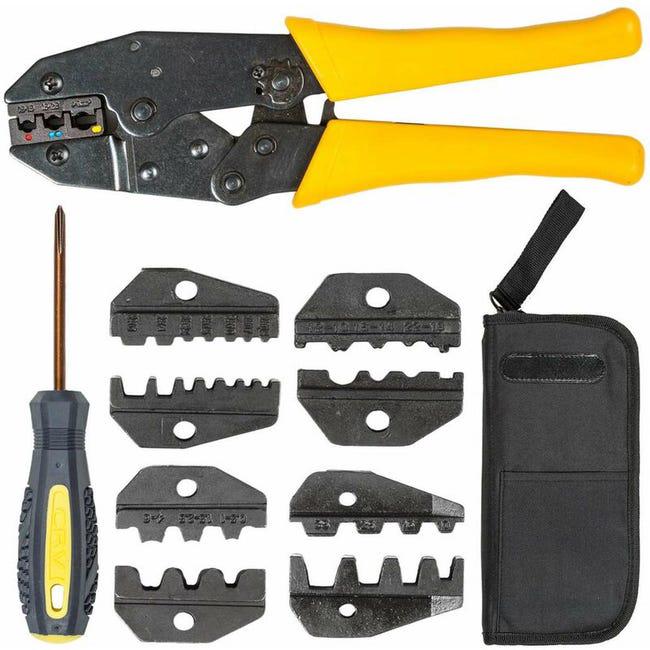 Pince à Sertir Et Dénuder Avec Fonction Cliquet - Pour Cosses De Câble Isolées - 0,5 - 6 Mm² BGS 1426