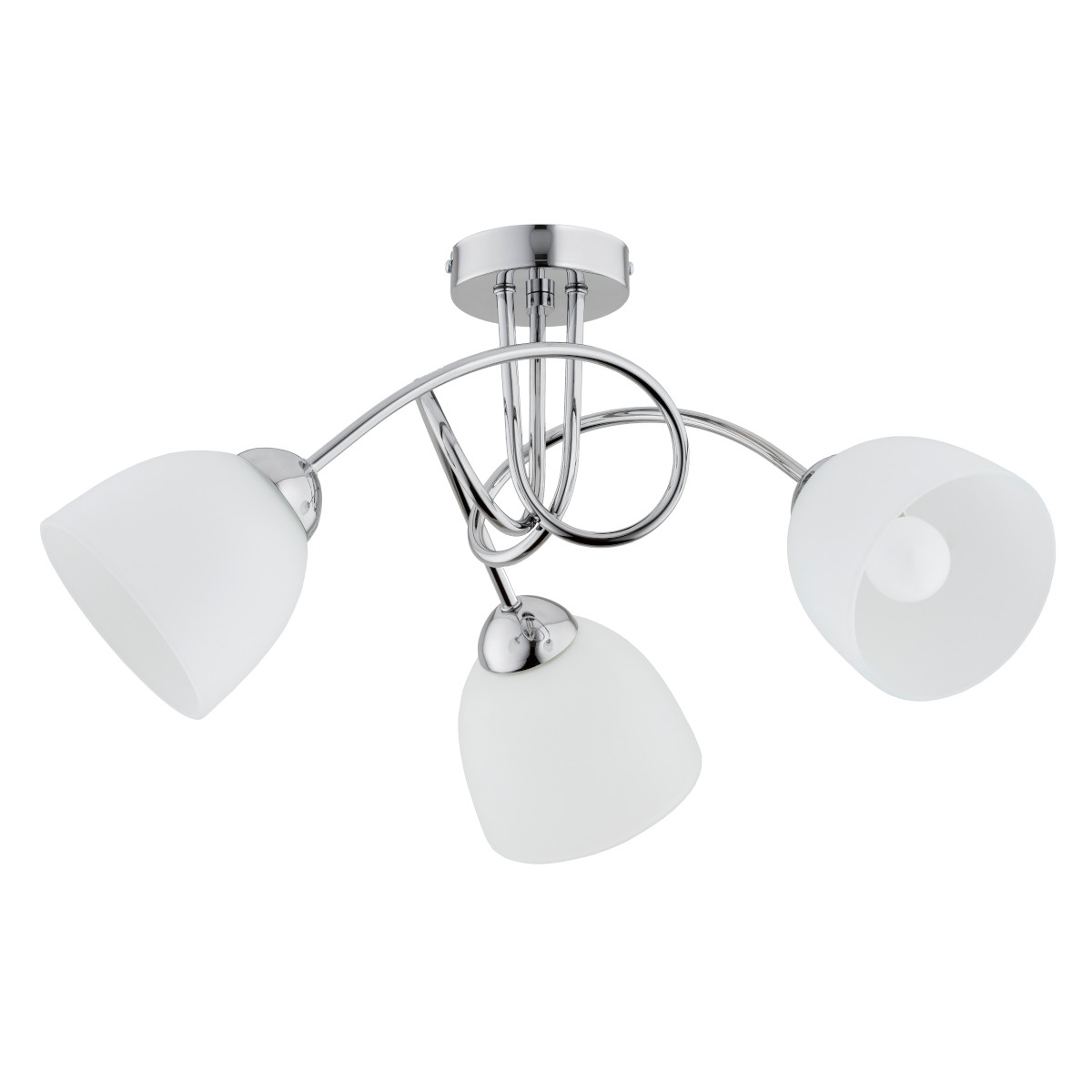 Lampa sufitowa wisząca Tectus chromowana biała 3xE27x15W nowoczesna wym: 27 x 52 x 52 cm metal Alfa
