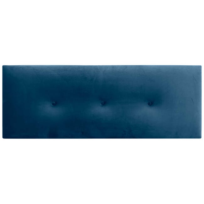 DHOME Cabecero De Pana Liso Con Botones Alta Gama Moderno Cabezal Tapizado Cama Lujo Dormitorio Acolchado Azul 135x50cm 92533952