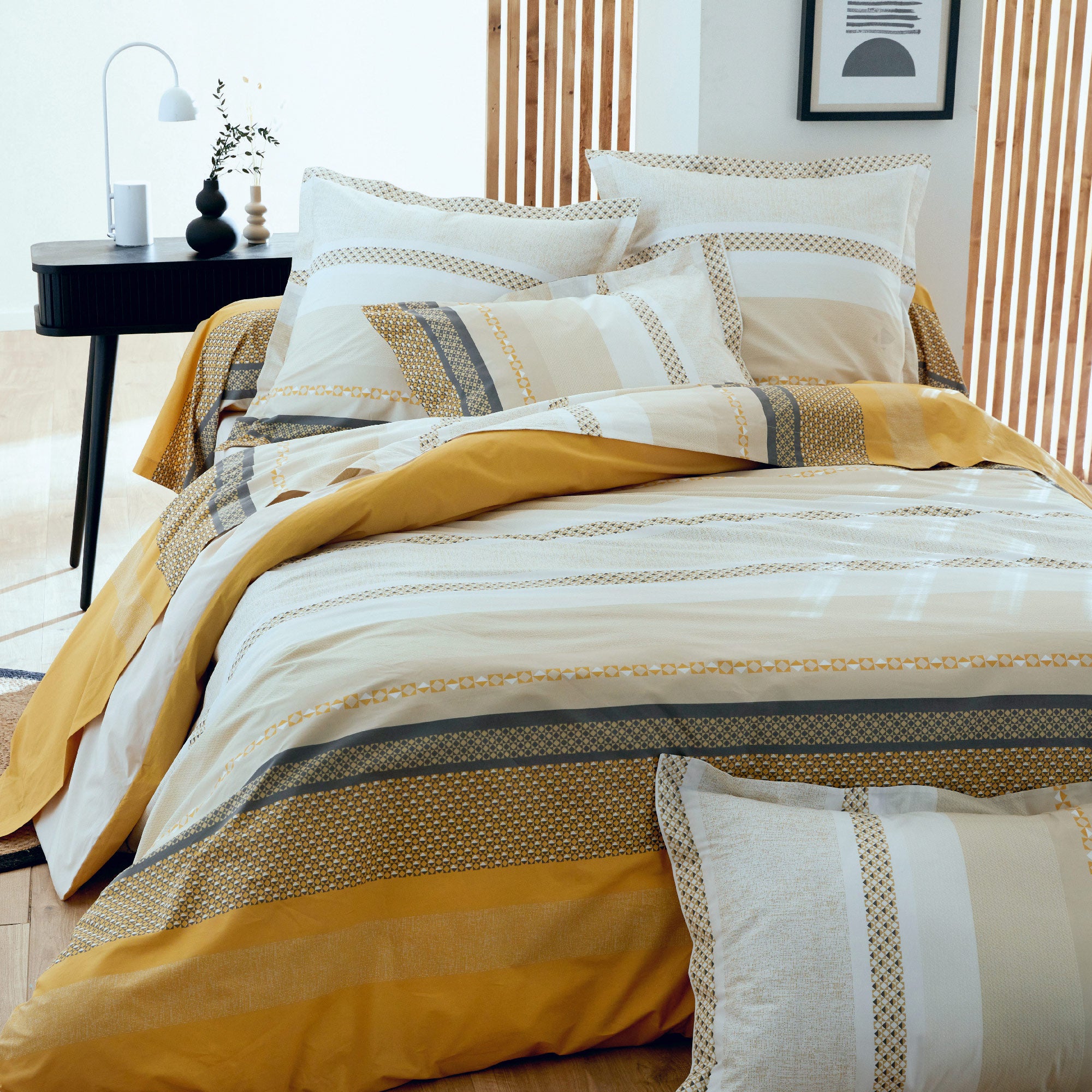Taie d'oreiller 65x65 cm percale coton MARLOW Miel - 2