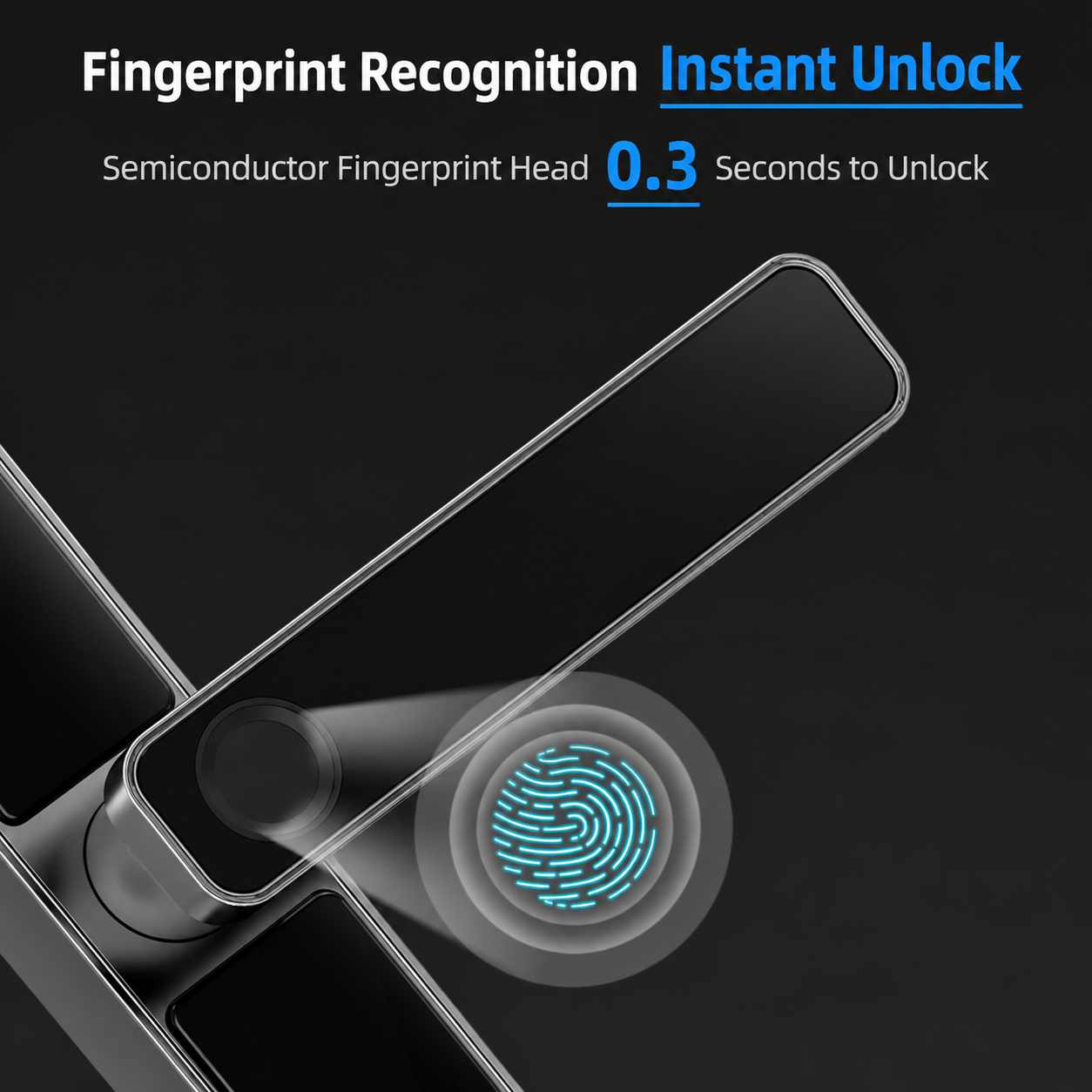 Serrure de porte intelligente avec reconnaissance faciale, empreinte ...