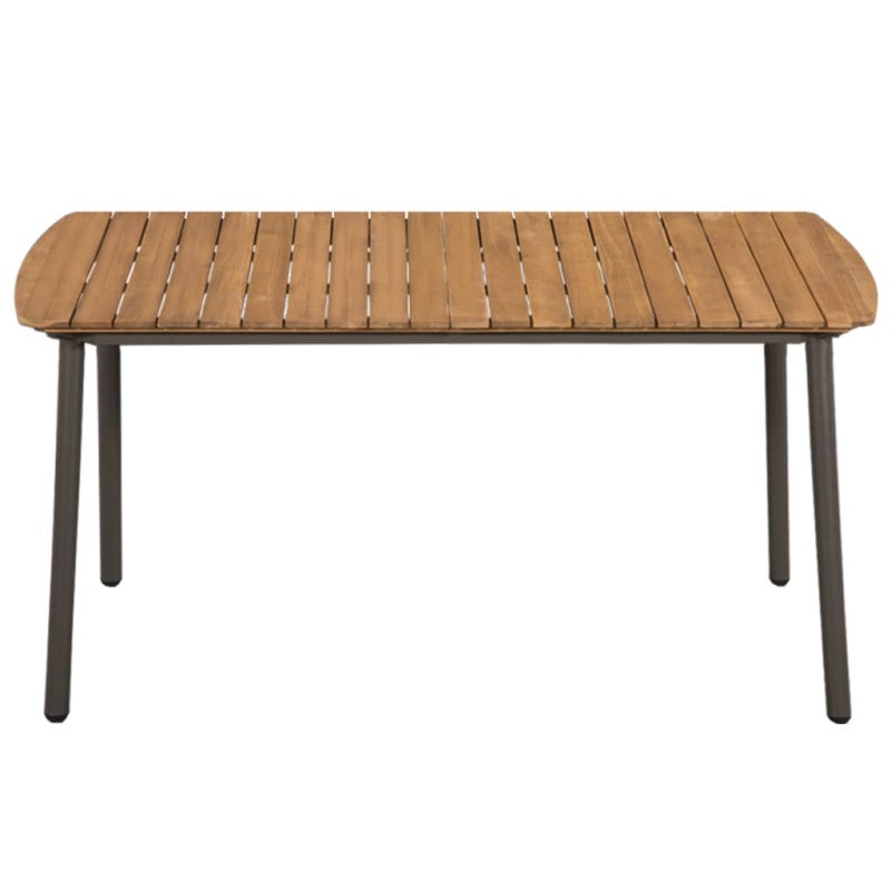 Table de jardin extensible rectangulaire en Bois Marron - 2