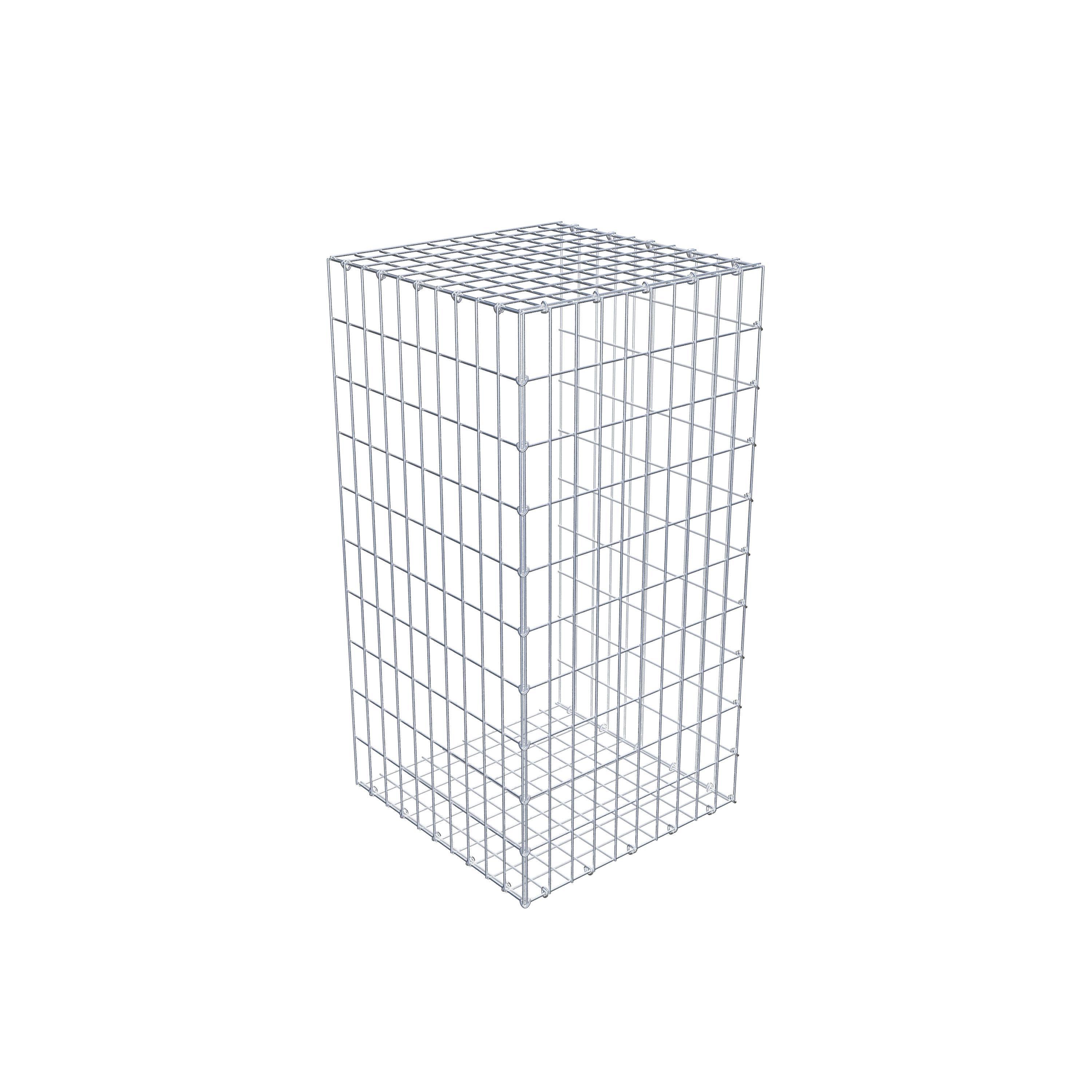 Gavión para alargar en acero galvanizado 100x50x50cm (LxAxP), malla 5 x 10cm, Anillo en C, sin rejilla frontal - 3