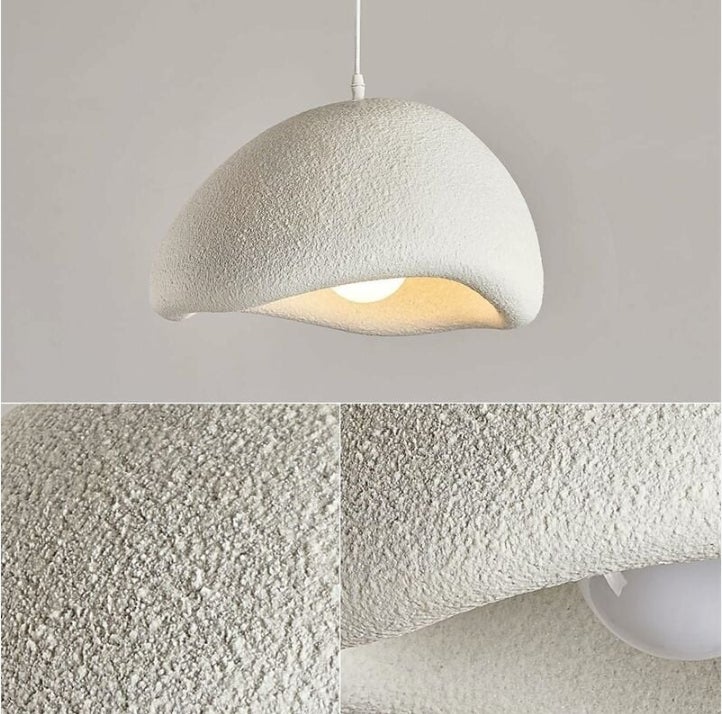 Lustre, style japonais wabi-sabi - blanc, 30cm-RAPANDA - 5