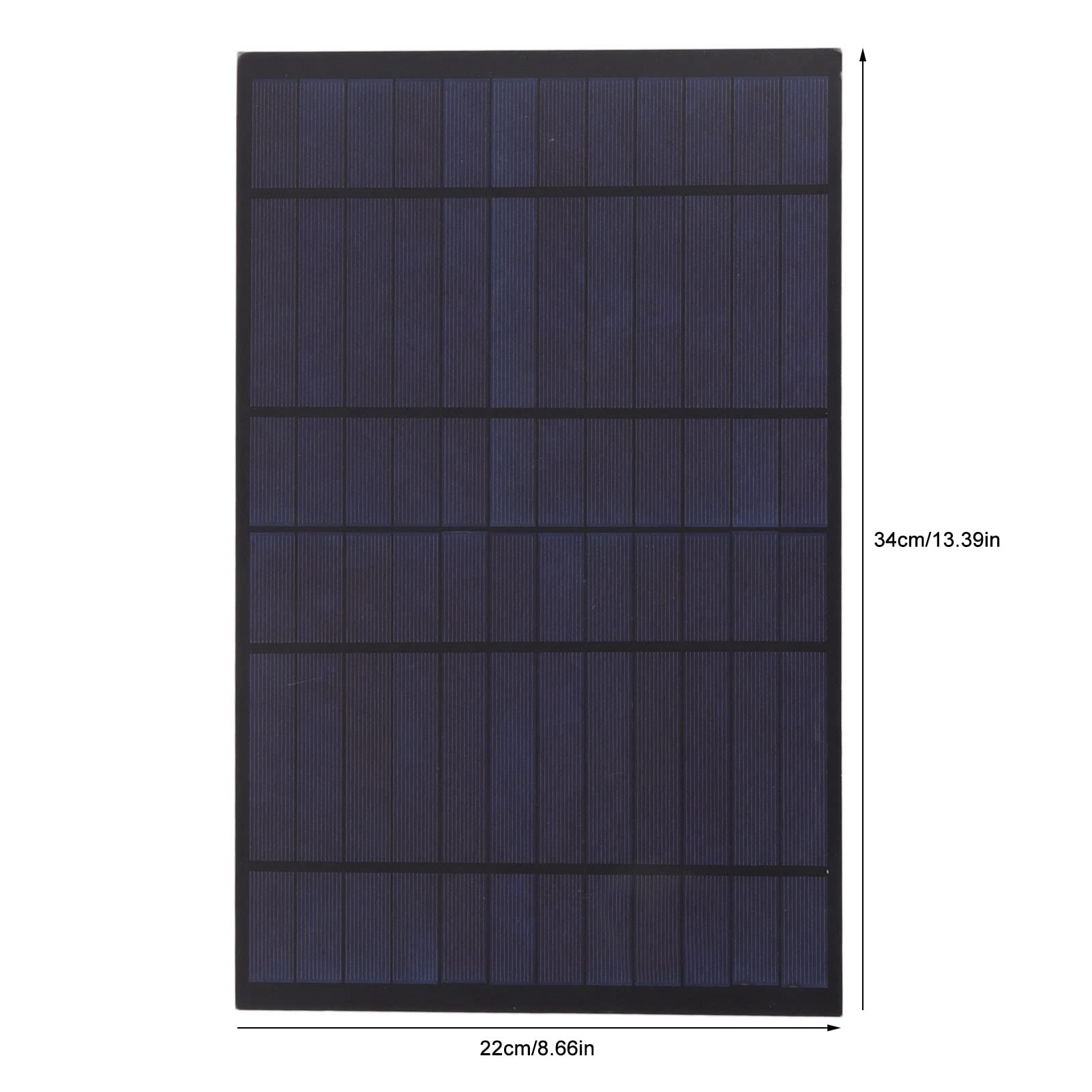 Pannello solare 6V 10W in silicio policristallino, piastra di carica portatile efficiente per campeggio, escursionismo - 9