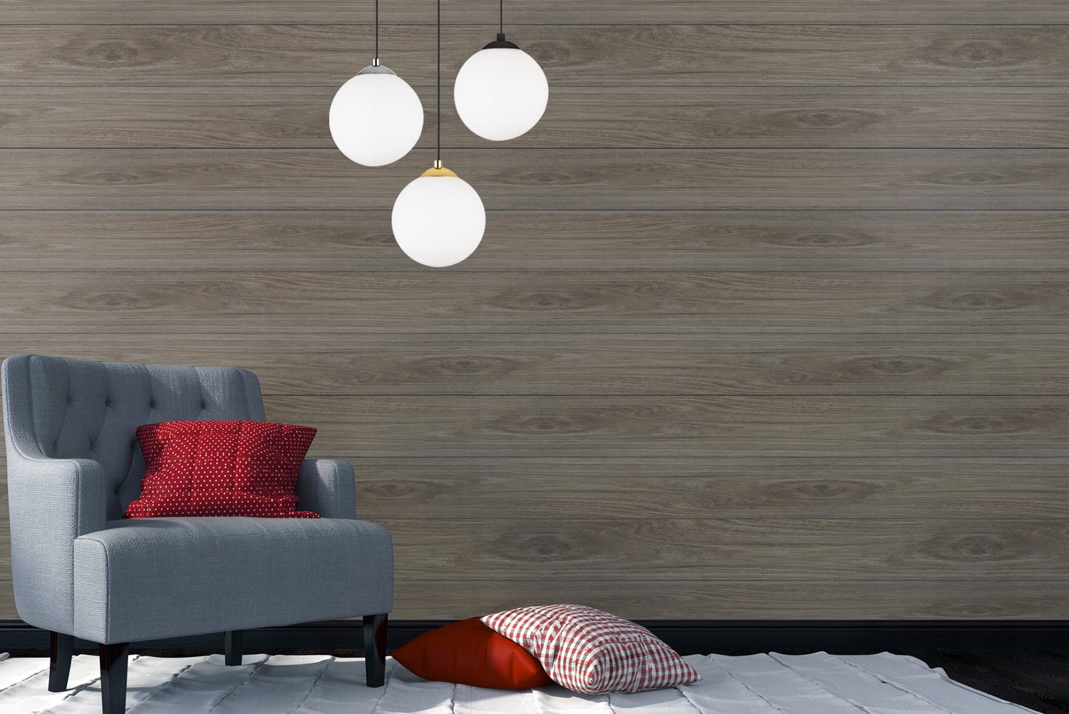 Lampa sufitowa wisząca Florence boho 3xE27 abażur kula złoto/biały Light Home LH - 6