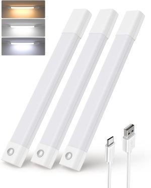 Lot De 2 Éclairages Sous Armoire 60 LED Avec Télécommande Et Détecteur De Mouvement - Rechargeables