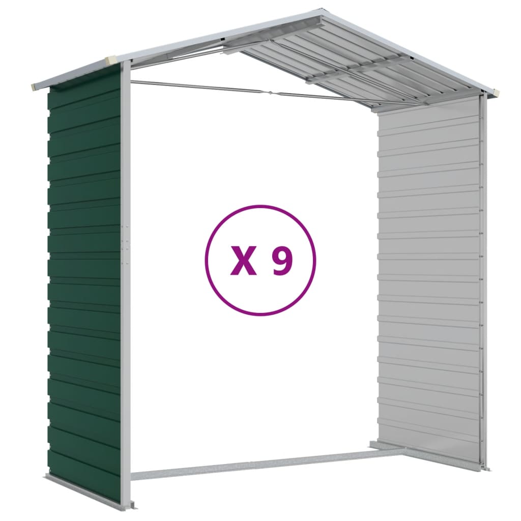 Maison Exclusive - Abri de jardin vert 191x810x198 cm acier galvanisé - 9