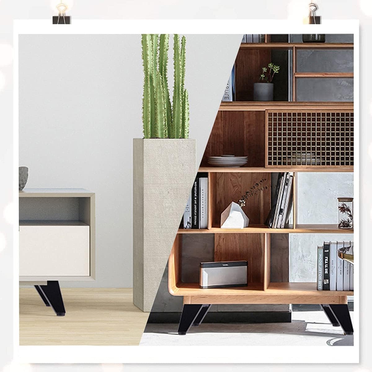 4 PièCes Pieds De Table Canapé Convient pour Armoire Table Basse TV Et Autres Meubles Hauteur Réglable 8 X 7 6,3 Cm - 3