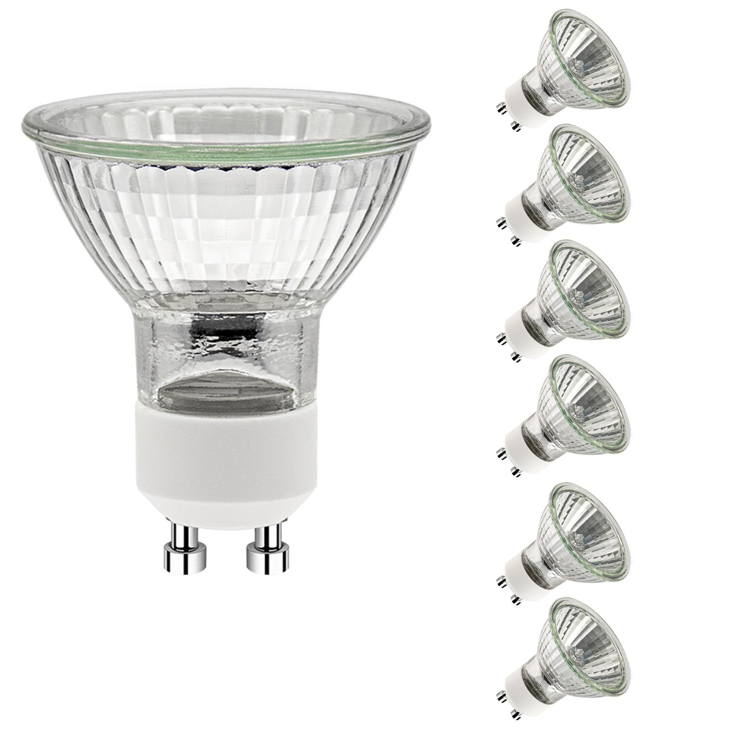 Żarówki halogenowe (6 sztuk), Żarówka Spot AC 230V 35W, Halogeny GU10 35 Watt ściemnialne, 2700K Biały Ciepły Do Kuchni, Biura, Domu