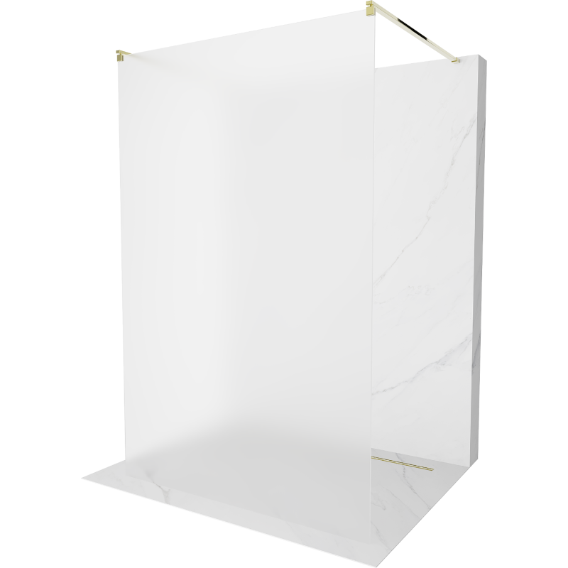 Mexen Kioto ścianka prysznicowa wolnostojąca 120 x 200 cm, szron 8 mm, złota - 800-120-002-50-30