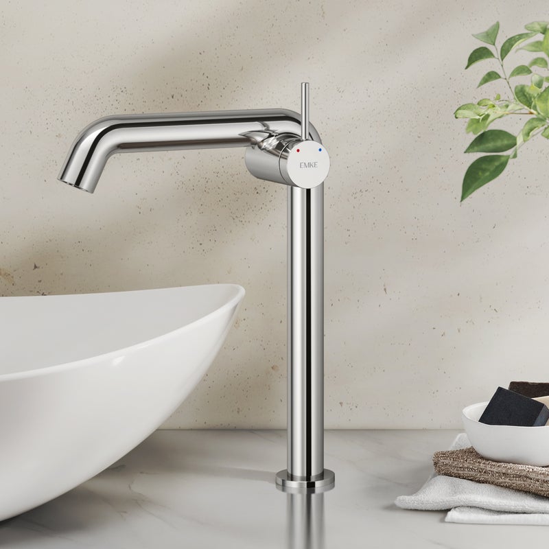 EMKE Bateria umywalkowa wysoka chrom 33.2 cm