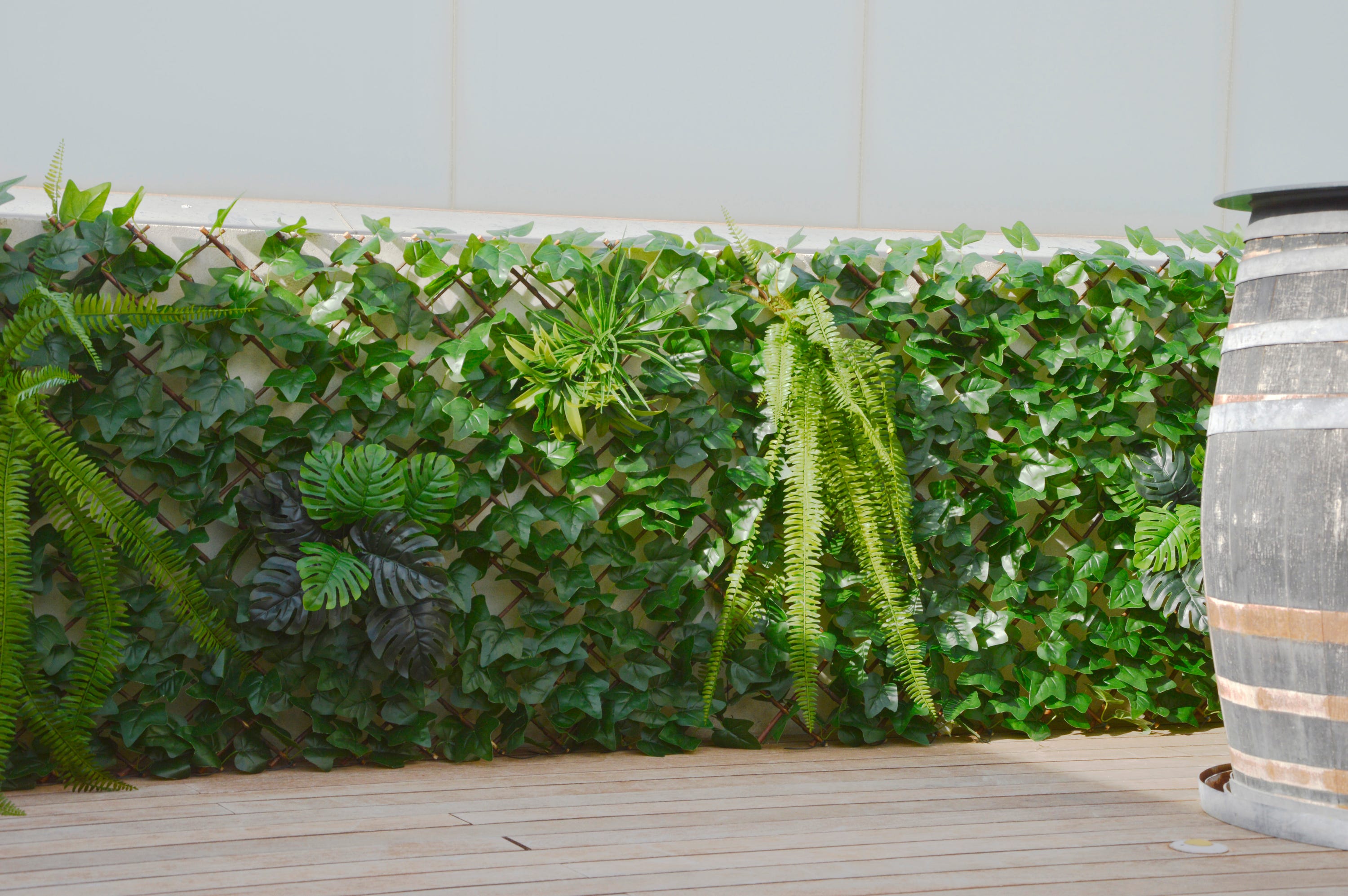 Grigliato estensibile in rattan verde 100x150 cm - 5