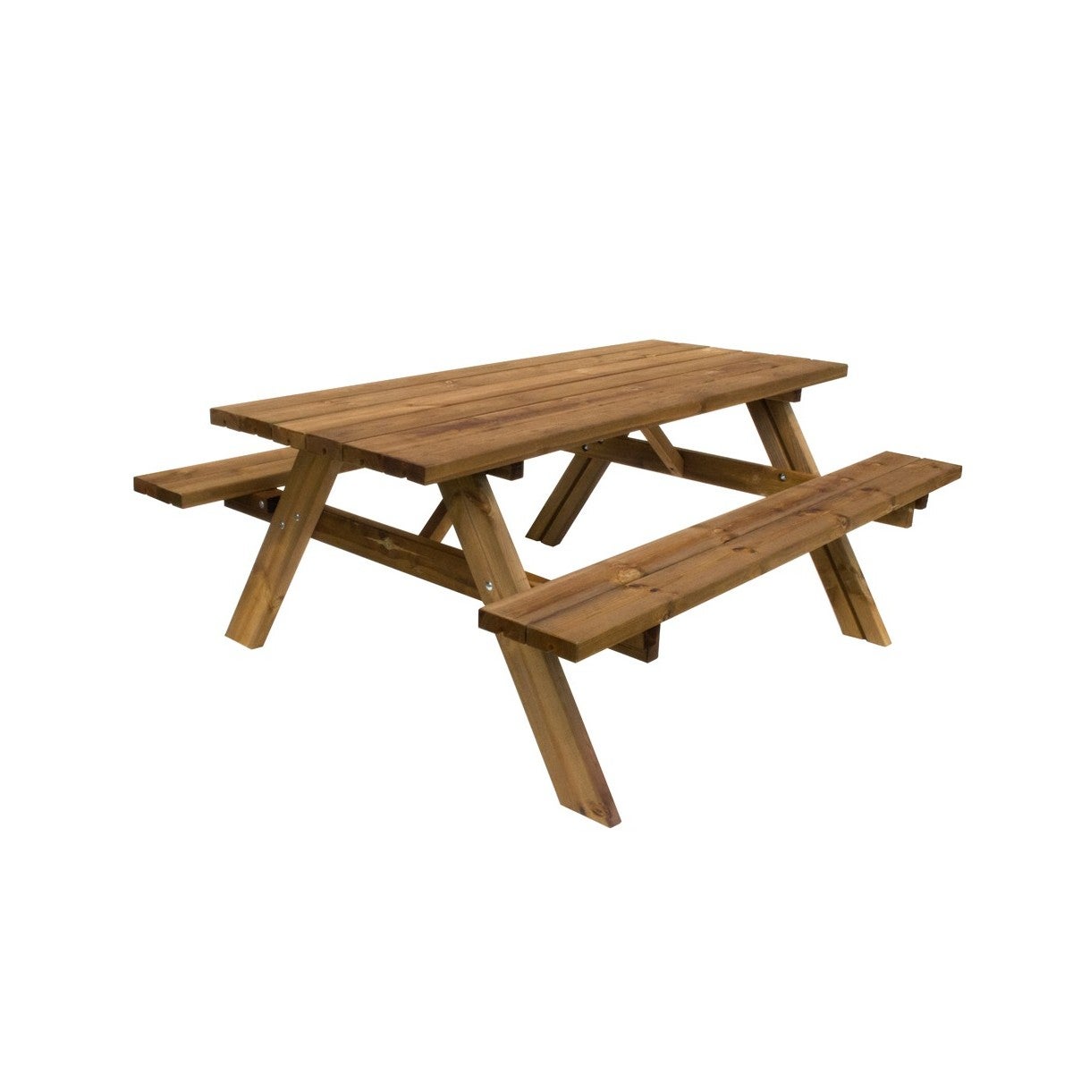 Tavolo da Pic Nic Tavolino in Legno con Panche Picnic Giardino Campeggio Esterno - 3