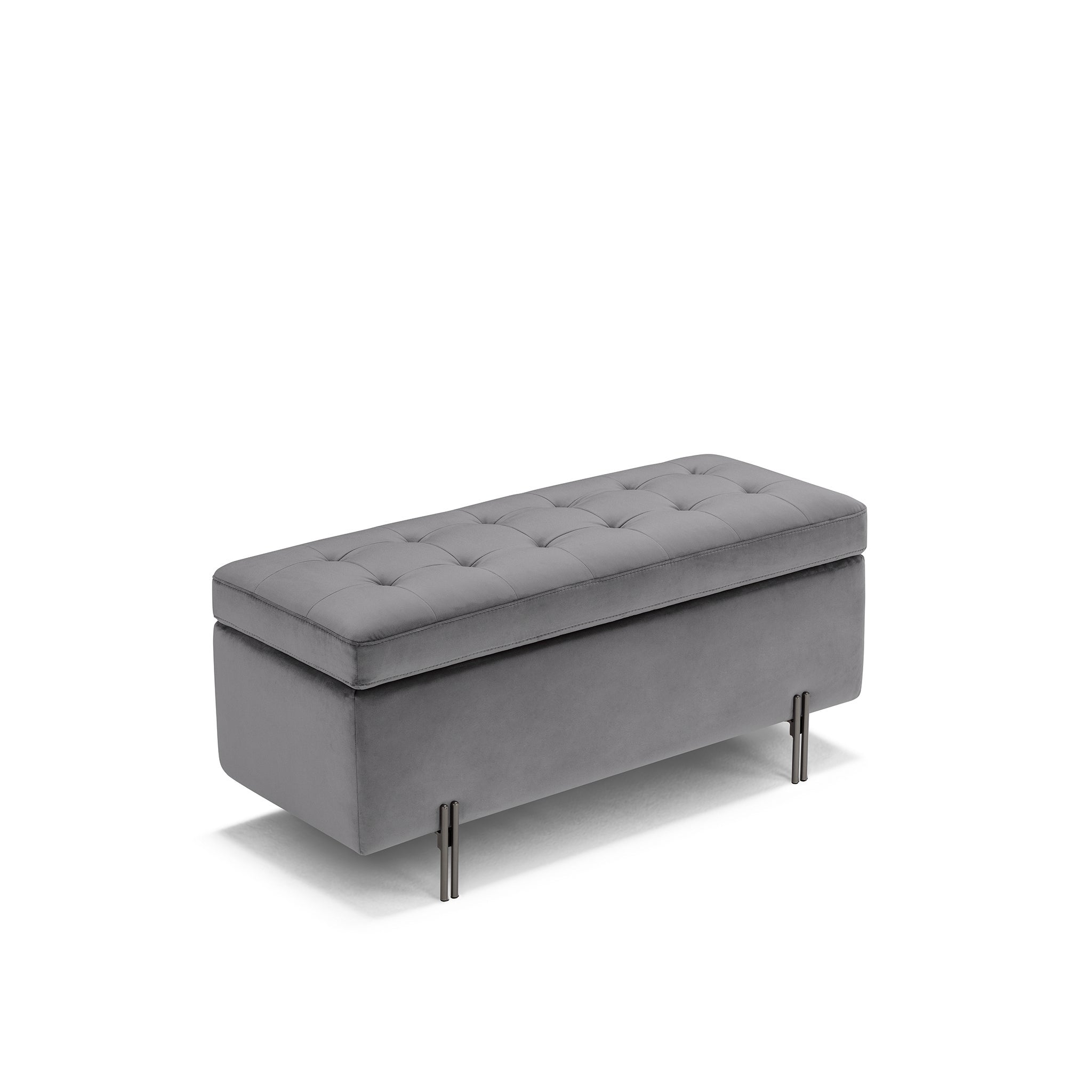 Panchina Da Ingresso In Velluto Verde Con Gambe Oro – 80 Cm – Panca Contenitore Per Soggiorno, Camera Da Letto, Corridoio
