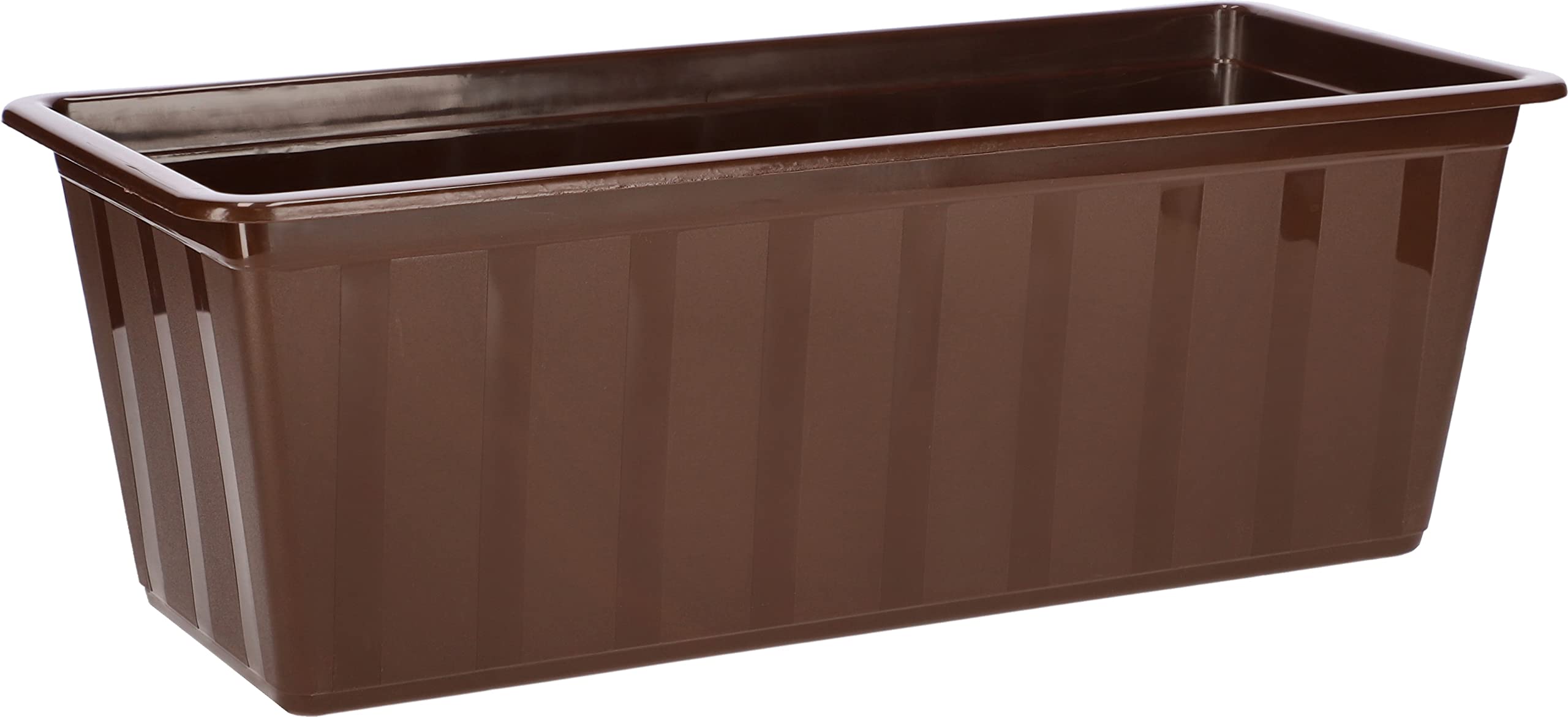Jardinière en Bois Marron avec Insert en Plastique 40 x 18 x 15 cm - KOTARBAU - 4
