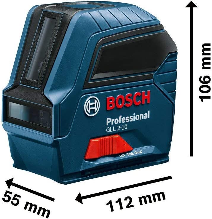 Livello laser professionale Bosch GLL 2-10 con linea rossa, batterie e custodia - 0601063L00 - 4