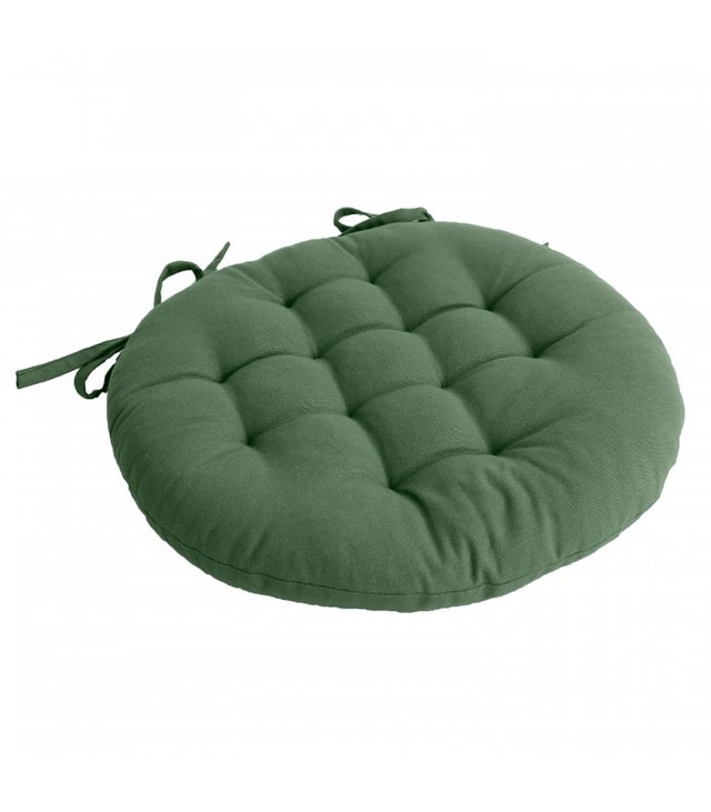 Coussin De Chaise Rond 40 Cm - Housse Amovible, Rembourrage Épaisseur 3/5/8 Cm | Intérieur/Extérieur, Jardin, Salon