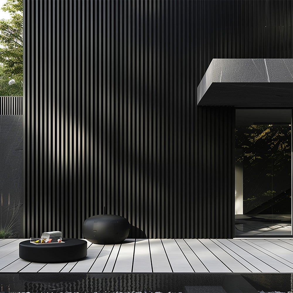Home Deluxe - Revêtement de façade en WPC DUVAR - Couleur : anthracite, dimensions : 2 m² env. 190 x 21,9 x 2,6 cm, matériel de montage inclus I - 3