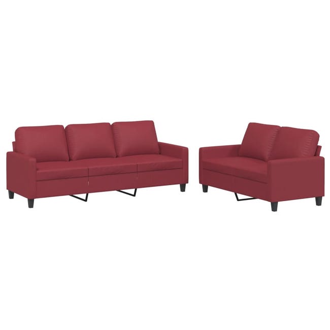 HWY 50 Set Di 2 Federe Decorative In Ciniglia 30x50 Cm – Rosso Bordeaux, Con 3 Bottoni, Morbide E Accoglienti, Per Cuscini Da Divano