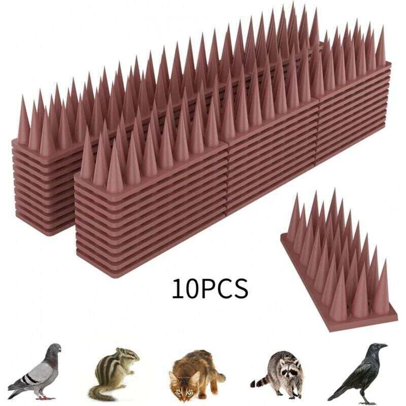 Capcană repelentă pentru porumbei din plastic, 10 bucăți, capcană anti-păsări pentru pisici, vrăbii, balcon, fereastră, prietenoasă cu animalele