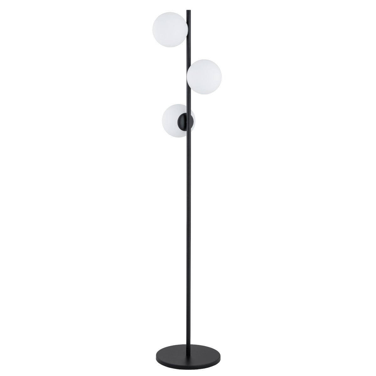 Lampa podłogowa stojąca Malaga czarno-biała 3xE14x10W wym: 157 x 32 x 32 cm metal Alfa
