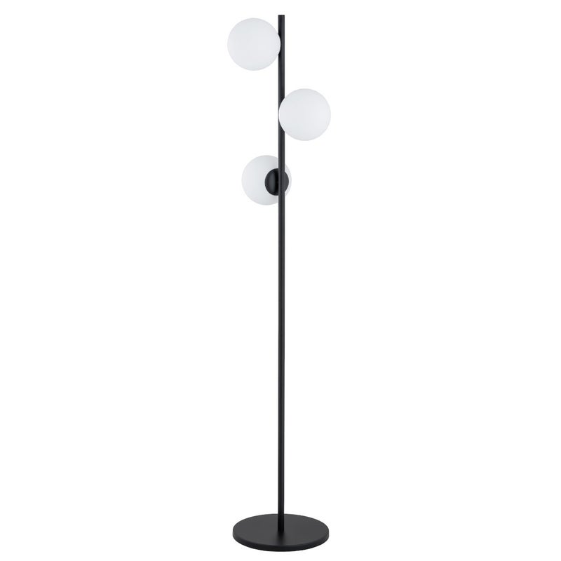 Lampa podłogowa stojąca Malaga czarno-biała 3xE14x10W wym: 157 x 32 x 32 cm metal Alfa