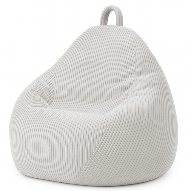 Pufe pêra bombazina BANANAIR 120 x 100 cm cinzento claro
