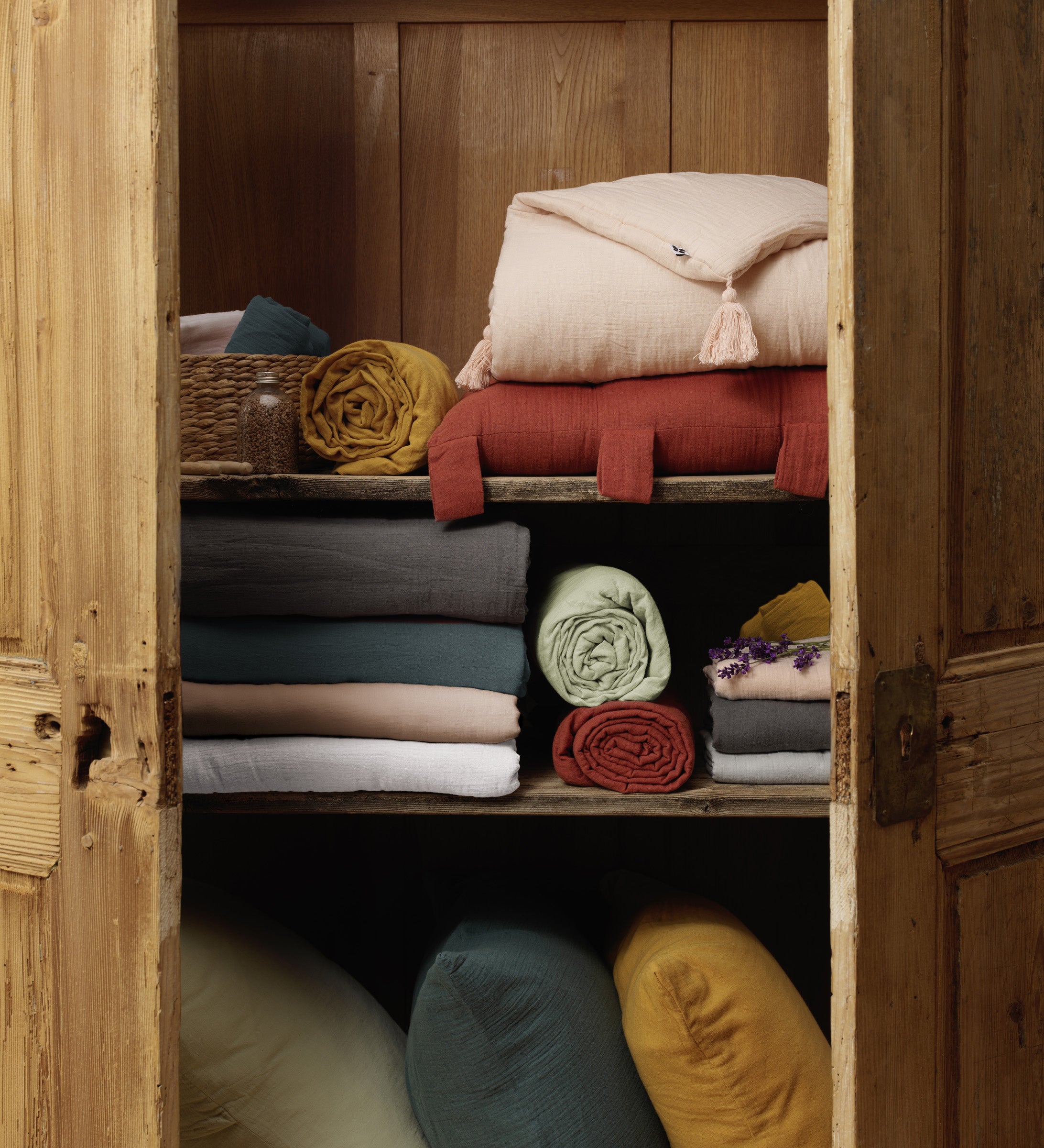 Drap Plat 240 x 300 cm – Double Gaze de Coton Luxe – Gaïa Pampa - 4