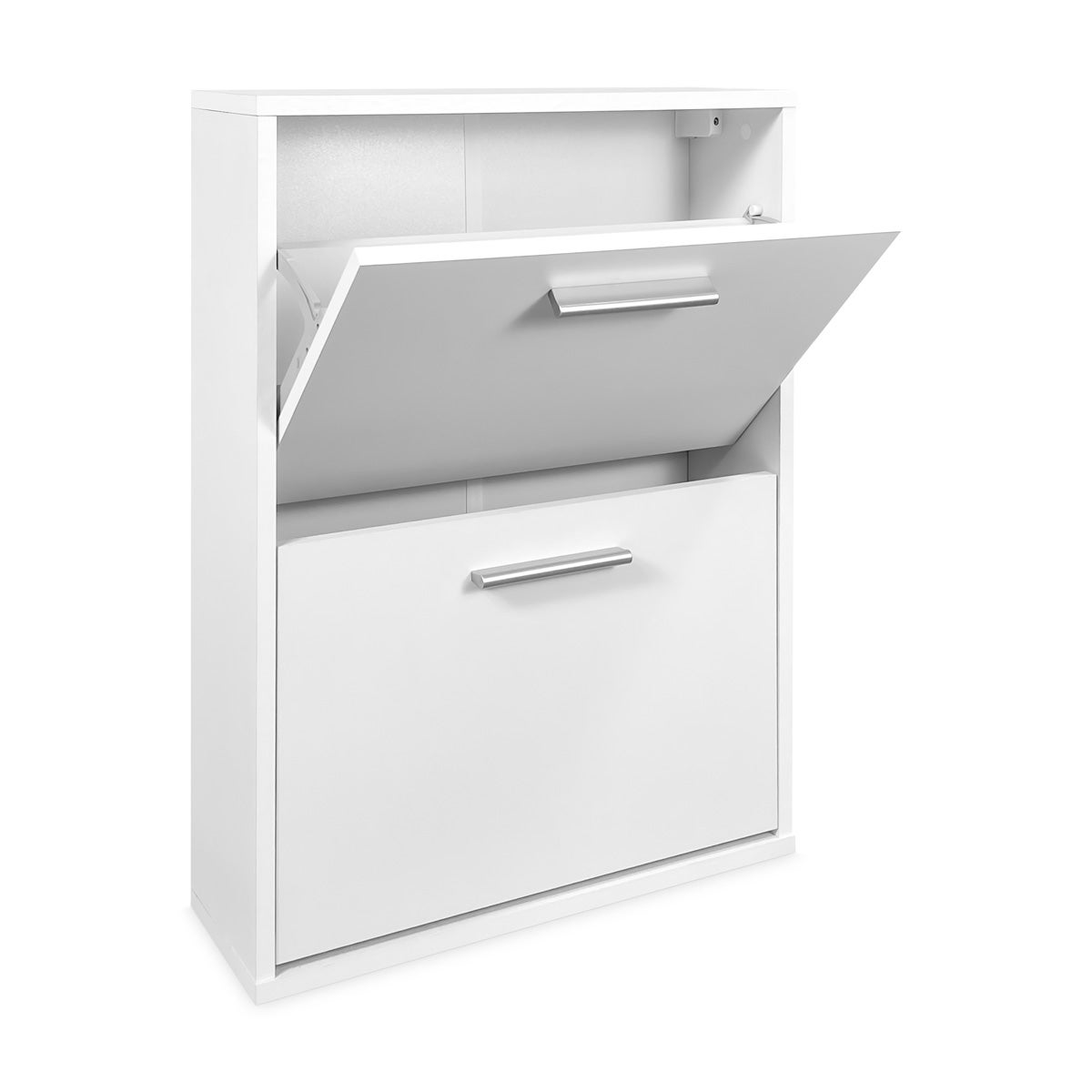 Zapaterocon2Puertas,MuebleParaZapatosEstrecho,ModeloHamburgo,AcabadoenColorBlanco