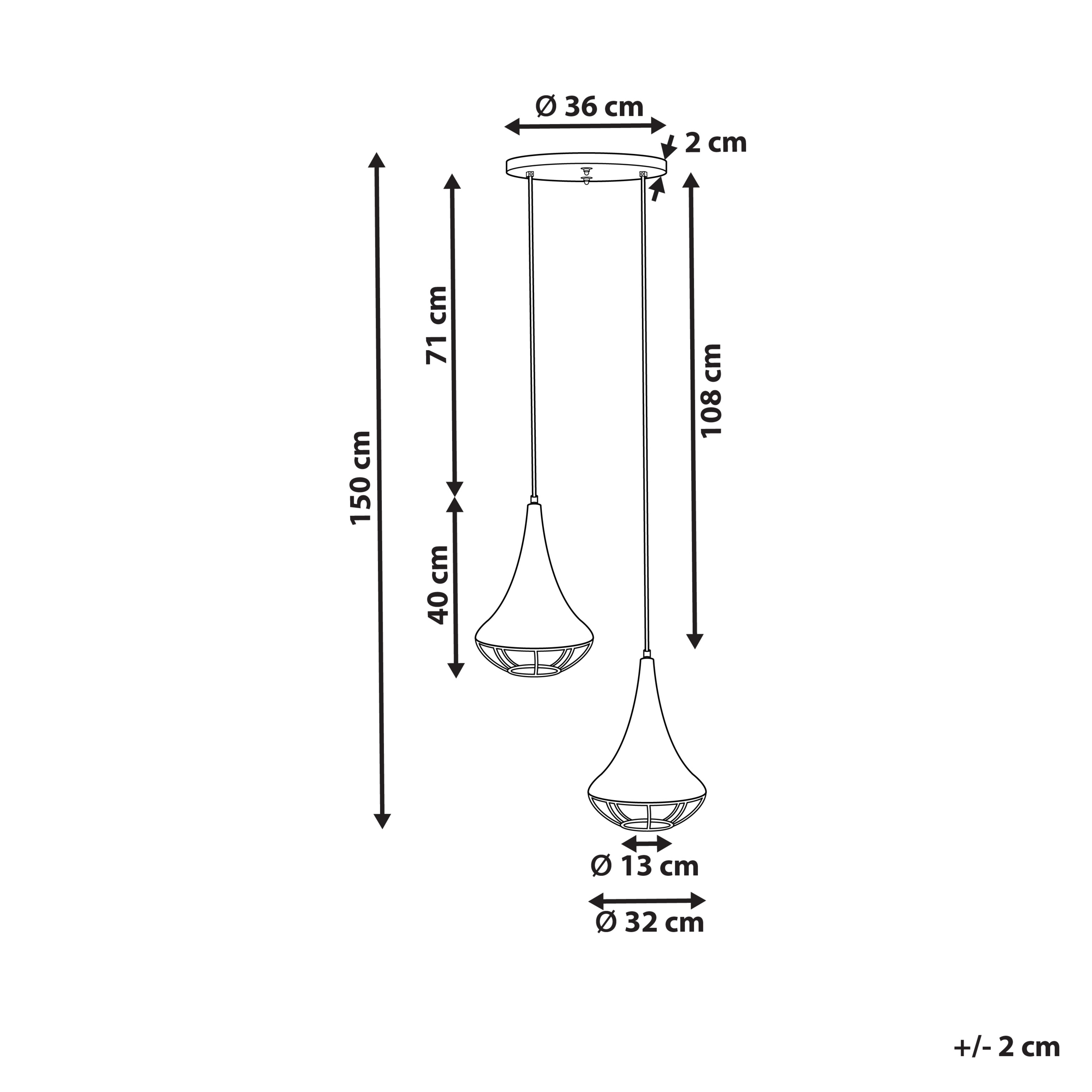 Lampe suspension BAGMATI Bois de manguier Noir - 3